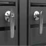 Ecoscape Quadruple Bin Store with Lid - 2640mm x 800mm x 1160mm Charcoal
