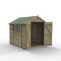 Forest Garden Apex Overlap Shed - Double Door - 8' x 6'