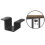 Fortitude Cap Rail Clip For Wooden Handrail - 25mm Black - Pack of 4