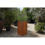 Corten Steel Tall Cube Planter - 300mm x 300mm x 600mm