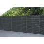 Contemporary Double Slatted Fence Panel - 1800mm x 1800mm Anthracite Grey