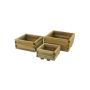 Kendal Square Wooden Planter - Set Of 3
