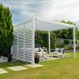 Proteus Pebble Grey Aluminium Pergola 1000mm Louvre Panel For 3m Side