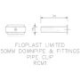 FloPlast Mini Gutter Downpipe Clip - 50mm Brown