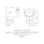 FloPlast Mini Gutter Stopend Outlet - 76mm White