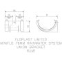 FloPlast Mini Gutter Union Bracket - 76mm Brown
