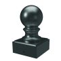 Steel Fortitude Fence Ball Post Cap - 50mm Black