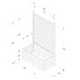 Trellis Wooden Planter - 800mm x 400mm