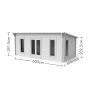 Arley Log Cabin - 24kg Polyester Felt Plus Underlay Double Glazed - 6000mm x 3000mm