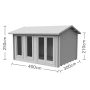 Chiltern Log Cabin - 24kg Felt Plus Underlay Double Glazed - 4000mm x 3000mm