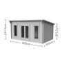 Elmley Log Cabin - 24kg Polyester Felt Plus Underlay Double Glazed - 5000mm x 3000mm
