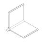Aluminium Cladding Two Part Internal Corner - 2825mm Natural Oak