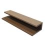 Standard Composite Panel Cladding J Trim - 3.6m x 40mm Teak
