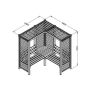 Firenze Timber Corner Arbour - 1970mm x 1800mm x 1800mm