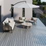 Standard Woodgrain / Grooved Composite Decking Board - 135mm x 3600mm Grey