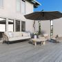 Standard Woodgrain / Grooved Composite Decking Board - 135mm x 3600mm Grey