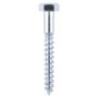 12mm x 150mm - Coach Screw Hexagon DIN 571 - BZP - Bag of 4