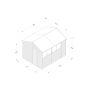 Forest Garden Shiplap Apex Shed - 4 Windows Double Door - 8' x 10'