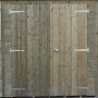 Forest Garden Tongue & Groove Apex Shed - Double Door with Log Store - 10' x 8'