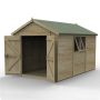 Forest Garden Tongue & Groove Apex Shed - Double Door - 12' x 8'