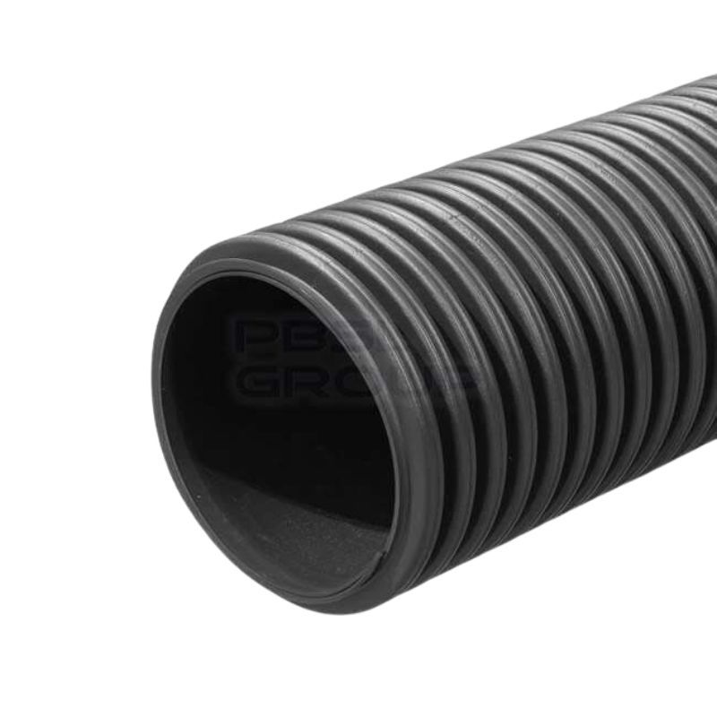 Twinwall Solid Pipe - 450mm (I.D.) x 6mtr Black