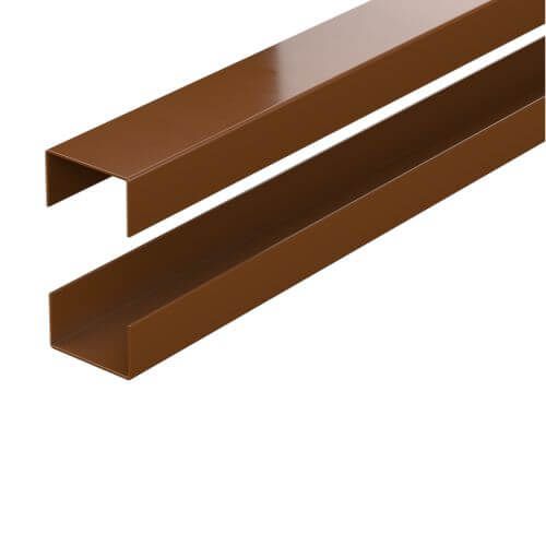 Durapost Urban Composite Fencing Rail - 1830mm Sepia Brown - Pack of 2
