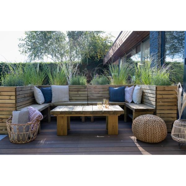 Linear Corner Wooden Planter - 1600mm x 1600mm