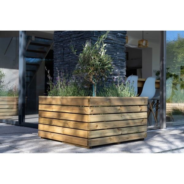Linear Corner Wooden Planter - 800mm x 800mm