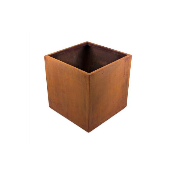 Corten Steel Cube Planter - 400mm x 400mm x 400mm