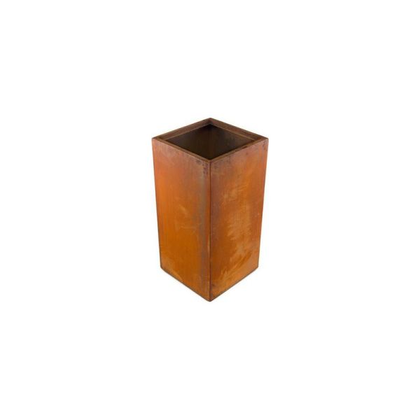 Corten Steel Tall Cube Planter - 400mm x 400mm x 800mm