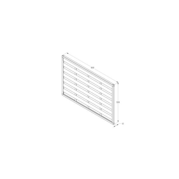 Pressure Treated Decorative Fence Panel - Europa Plain - 1800mm x 1500mm