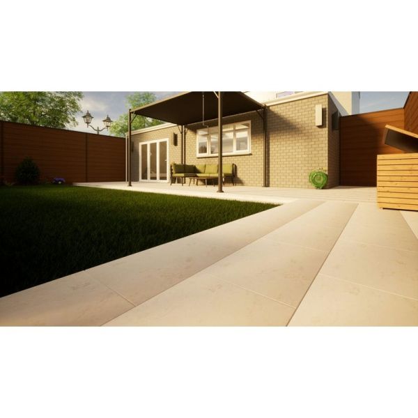 Limestone Paving Presealed - 600mm x 400mm x 25mm Jura Beige