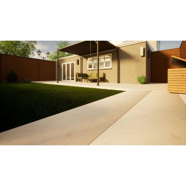 Limestone Paving - 900mm x 600mm x 25mm Jura Beige