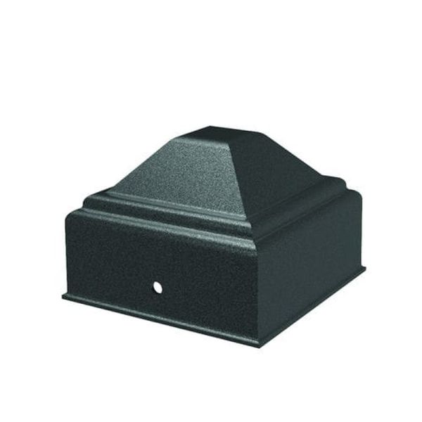Steel Fortitude Fence Pressed Post Cap - 50mm Black