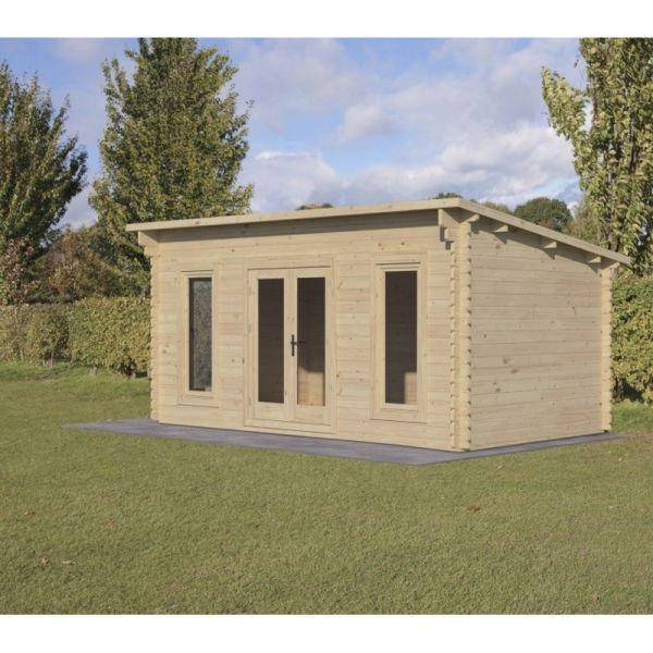 Elmley Log Cabin - 34kg Polyester Felt Plus Underlay Double Glazed - 5000mm x 3000mm
