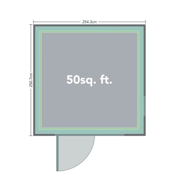 Forest Xtend Garden Building - Quarter Opening Window - 2500mm x 2540mm x 2900mm