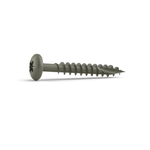 Durapost Pan Head Timber Screws - 4mm x 40mm Olive Grey - Pack Of 10