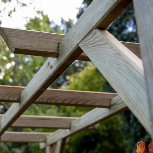 Wooden Garden Arch - Classic Flat Top