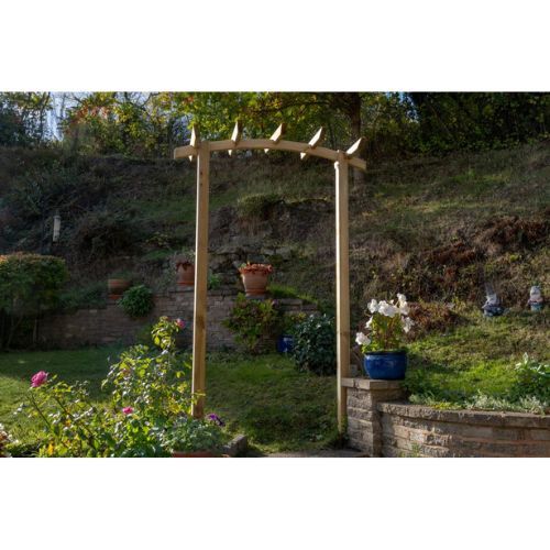 Wooden Garden Arch - Hanbury Dome Top