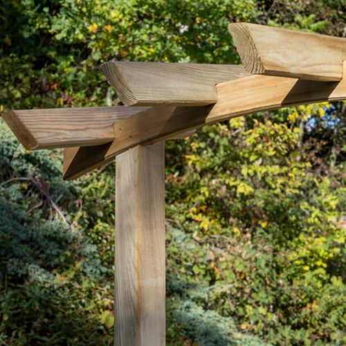 Wooden Garden Arch - Hanbury Dome Top