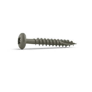 Durapost Pan Head Timber Screws - 4mm x 40mm Olive Grey - Pack Of 10