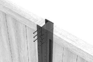 Durapost Composite Fencing Post - 3000mm Anthracite Grey