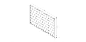 Pressure Treated Decorative Fence Panel - Europa Plain - 1800mm x 1500mm