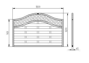 Pressure Treated Decorative Fence Panel - Europa Prague - 1800mm x 1500mm