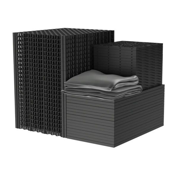 Rainsmart 24 Tonne Shallow Soakaway Crate Set for Heavier Soils Flat-Packed - 1 Cubic Metre Kit