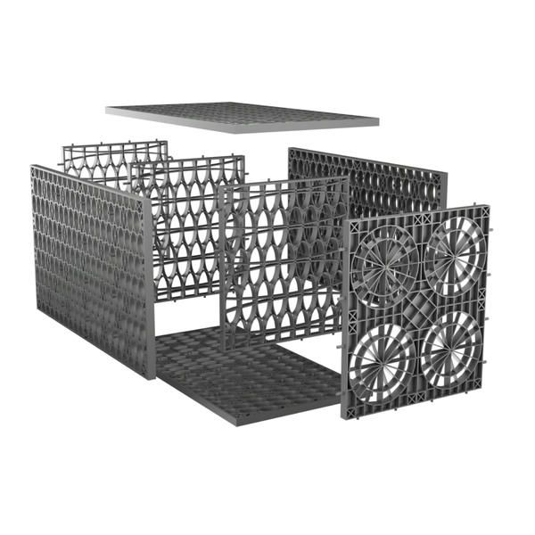 Rainsmart 24 Tonne Shallow Square Soakaway Set Flat-Packed - 1 Cubic Metre Kit
