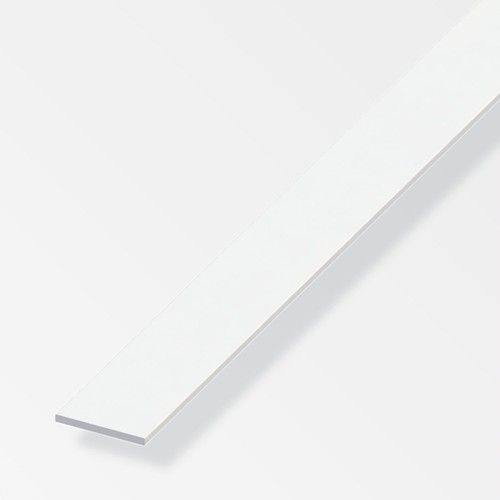 Alfer PVC Flat Bar 30mm x 3mm x 1mtr - White