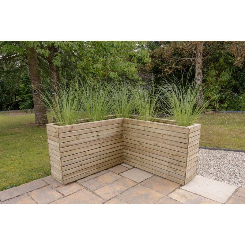 Linear Corner Wooden Planter - 1600mm x 1600mm
