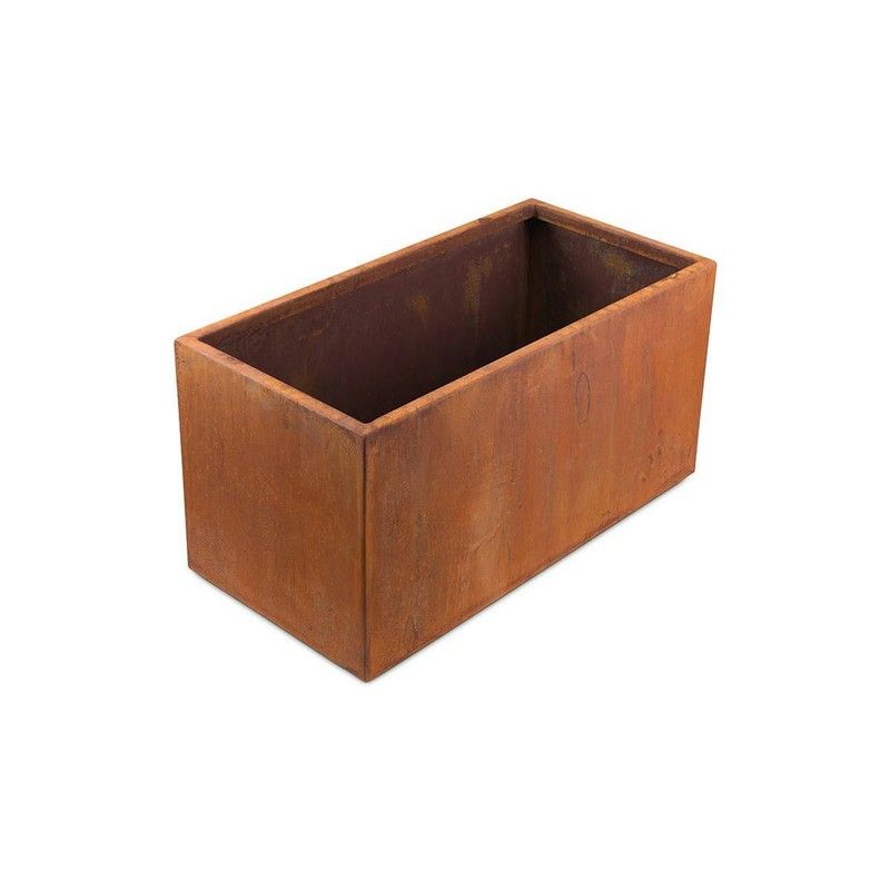 Corten Steel Trough Planter - 600mm x 300mm x 300mm