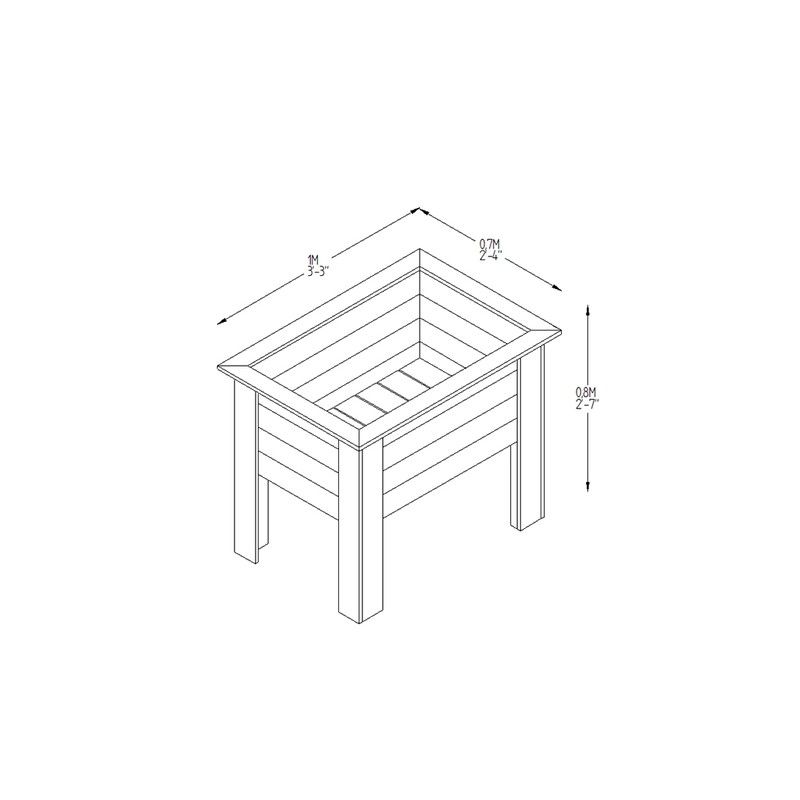 Deep Root Wooden Planter - 1000mm x 700mm